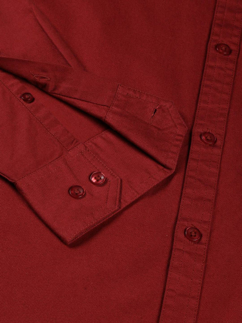 Thomas Scott Men Classic Slim Fit Button Down Collar Twill Weave Casual Shirt