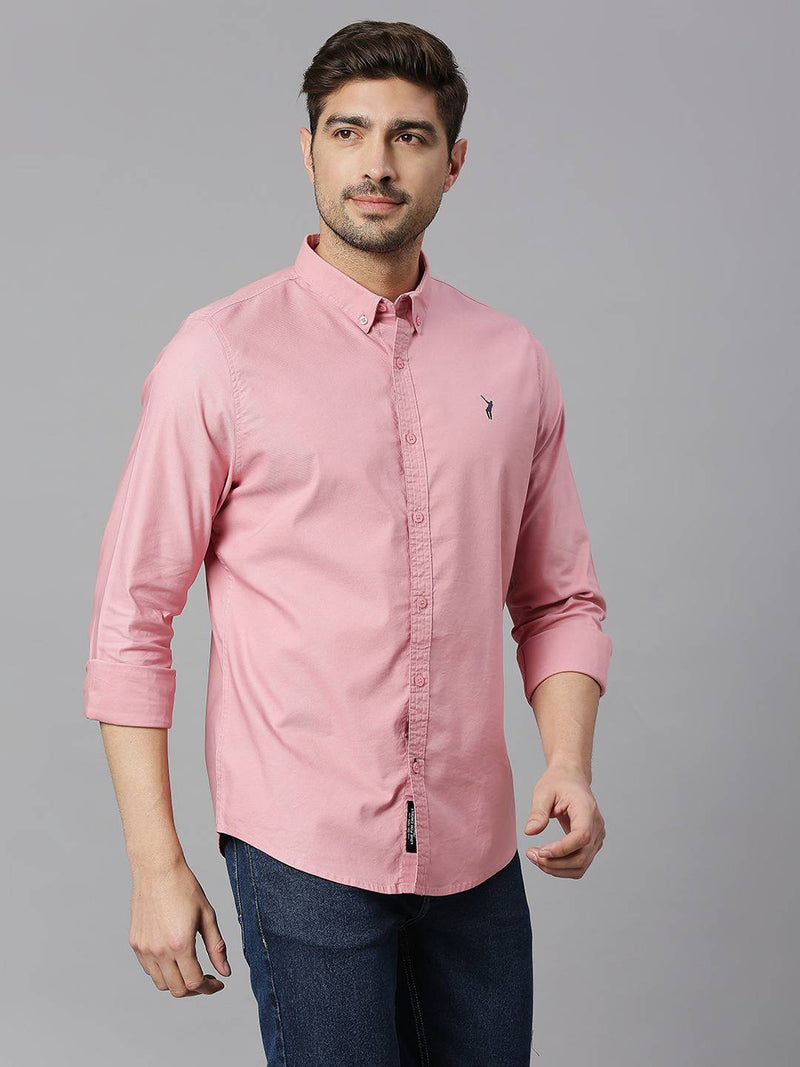 Thomas Scott Men Classic Slim Fit Opaque Cotton Casual Shirt