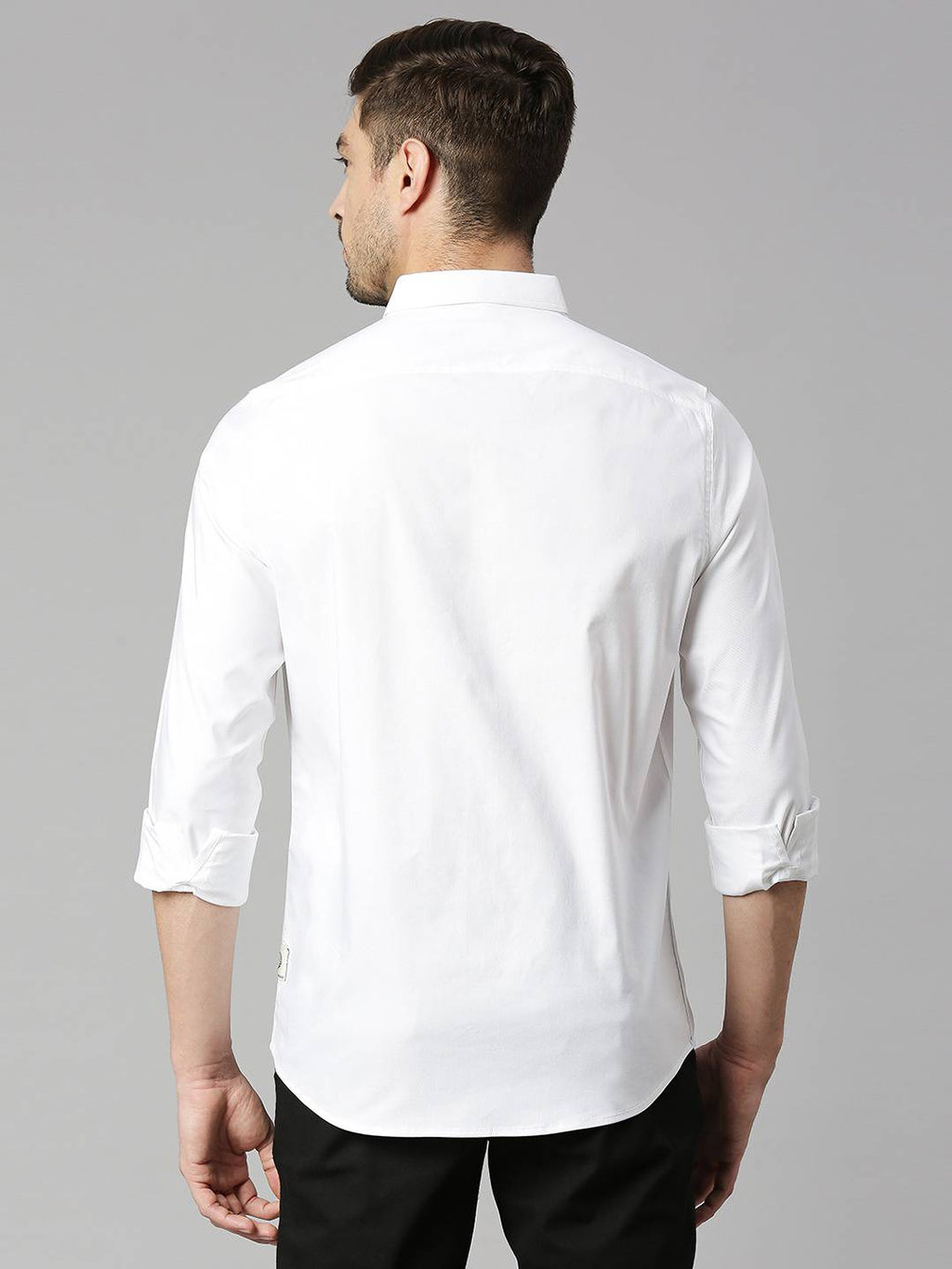 Thomas Scott Men Button Down Collar Slim Fit Cotton Casual Shirt