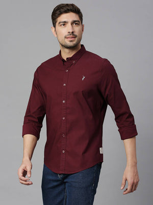 Thomas Scott Men Classic Slim Fit Button-Down Collar Casual Shirt