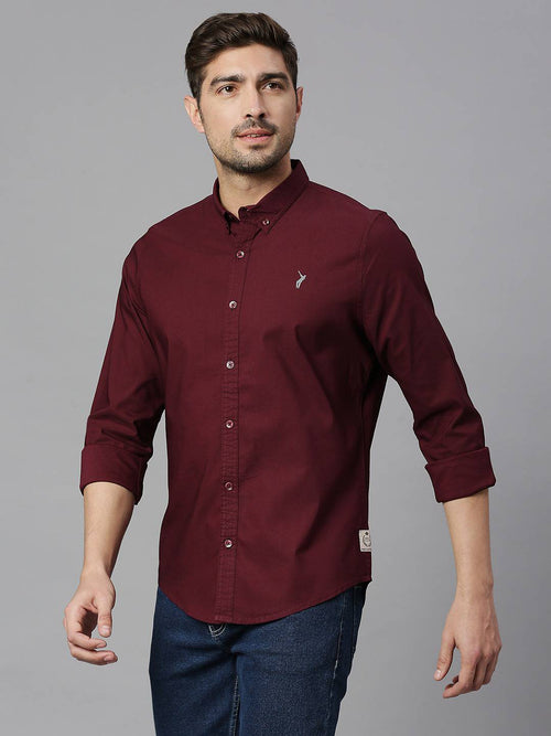 Thomas Scott Men Classic Slim Fit Button-Down Collar Casual Shirt