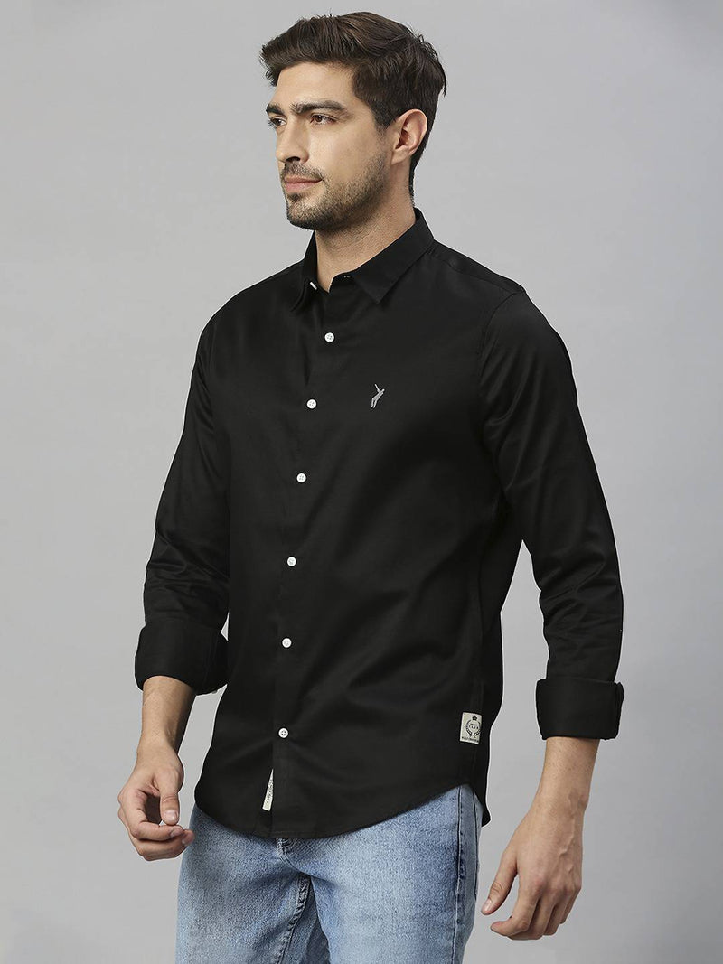 Thomas Scott Men Spread Collar Classic Slim Fit Casual Shirt