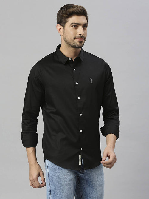 Thomas Scott Men Spread Collar Classic Slim Fit Casual Shirt
