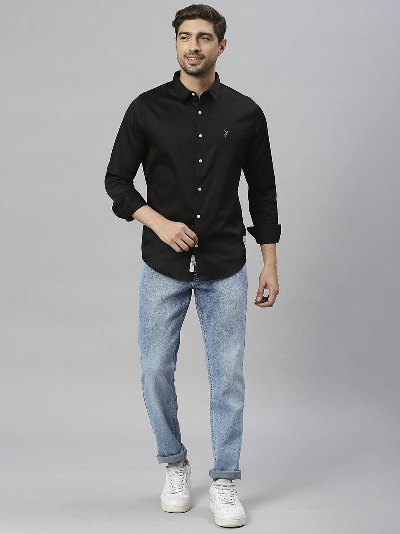 Thomas Scott Men Spread Collar Classic Slim Fit Casual Shirt