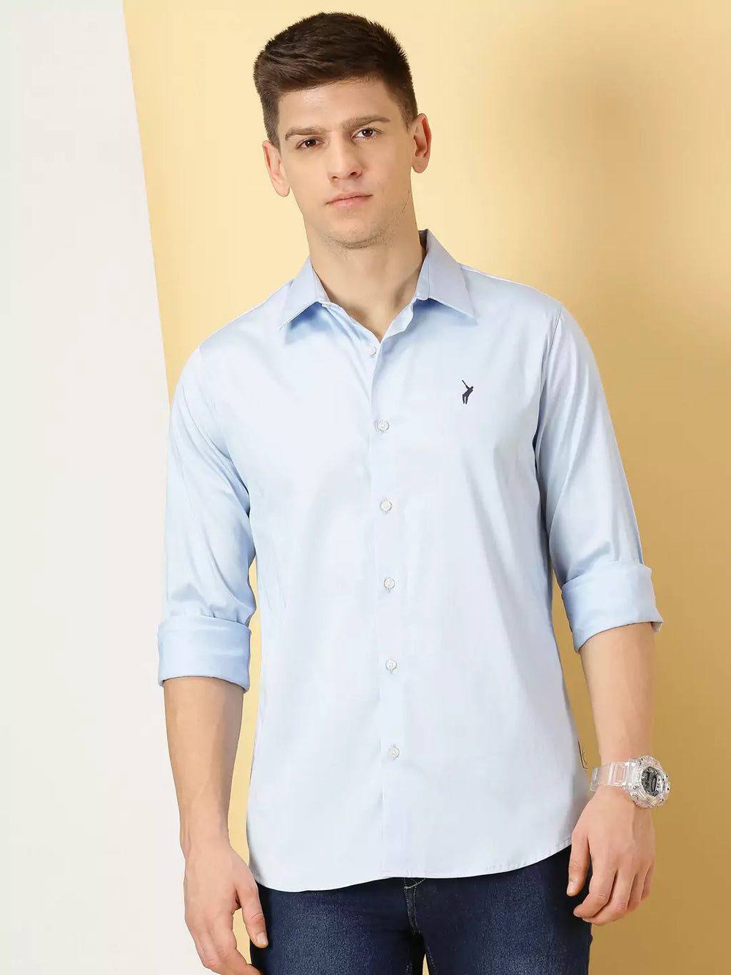 Thomas Scott Men Classic Slim Fit Long Sleeves Casual Shirt