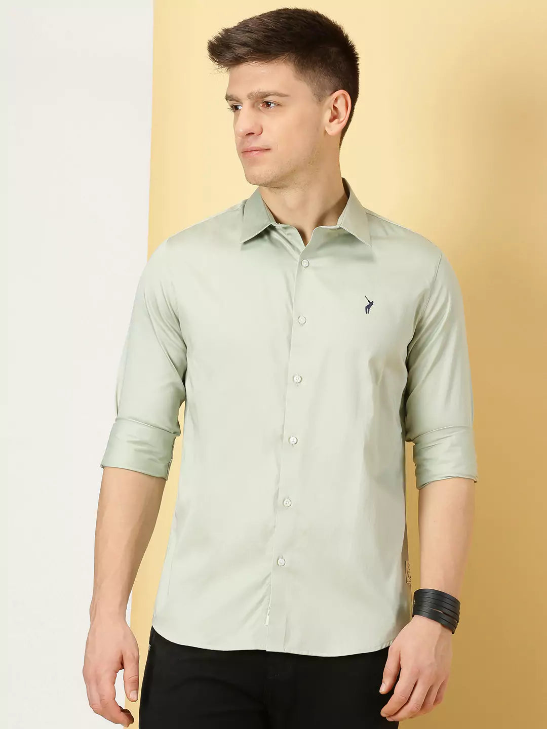 Thomas Scott Men Classic Slim Fit Long Sleeves Casual Shirt