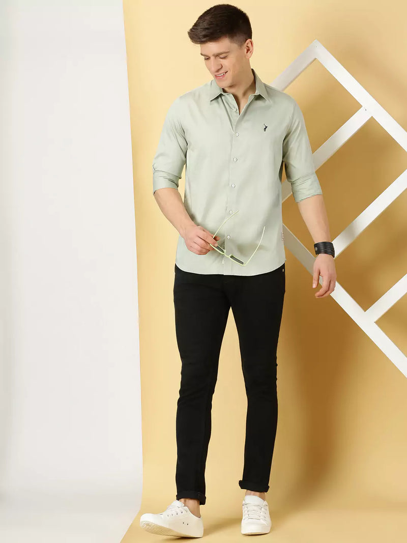 Thomas Scott Men Classic Slim Fit Long Sleeves Casual Shirt