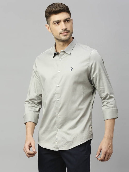 Thomas Scott Men Classic Slim Fit Spread Collar Casual Shirt