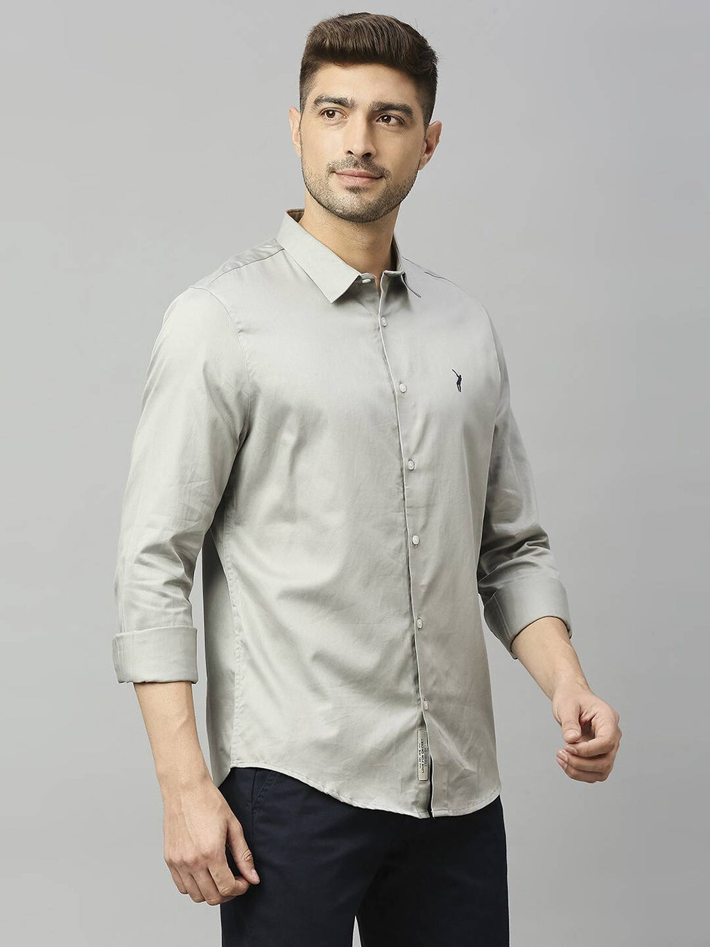Thomas Scott Men Classic Slim Fit Spread Collar Casual Shirt