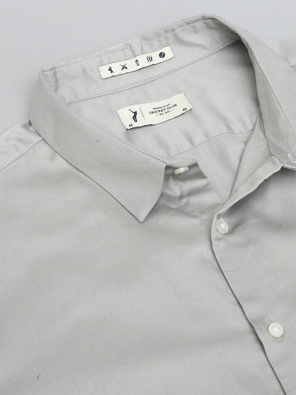 Thomas Scott Men Classic Slim Fit Spread Collar Casual Shirt