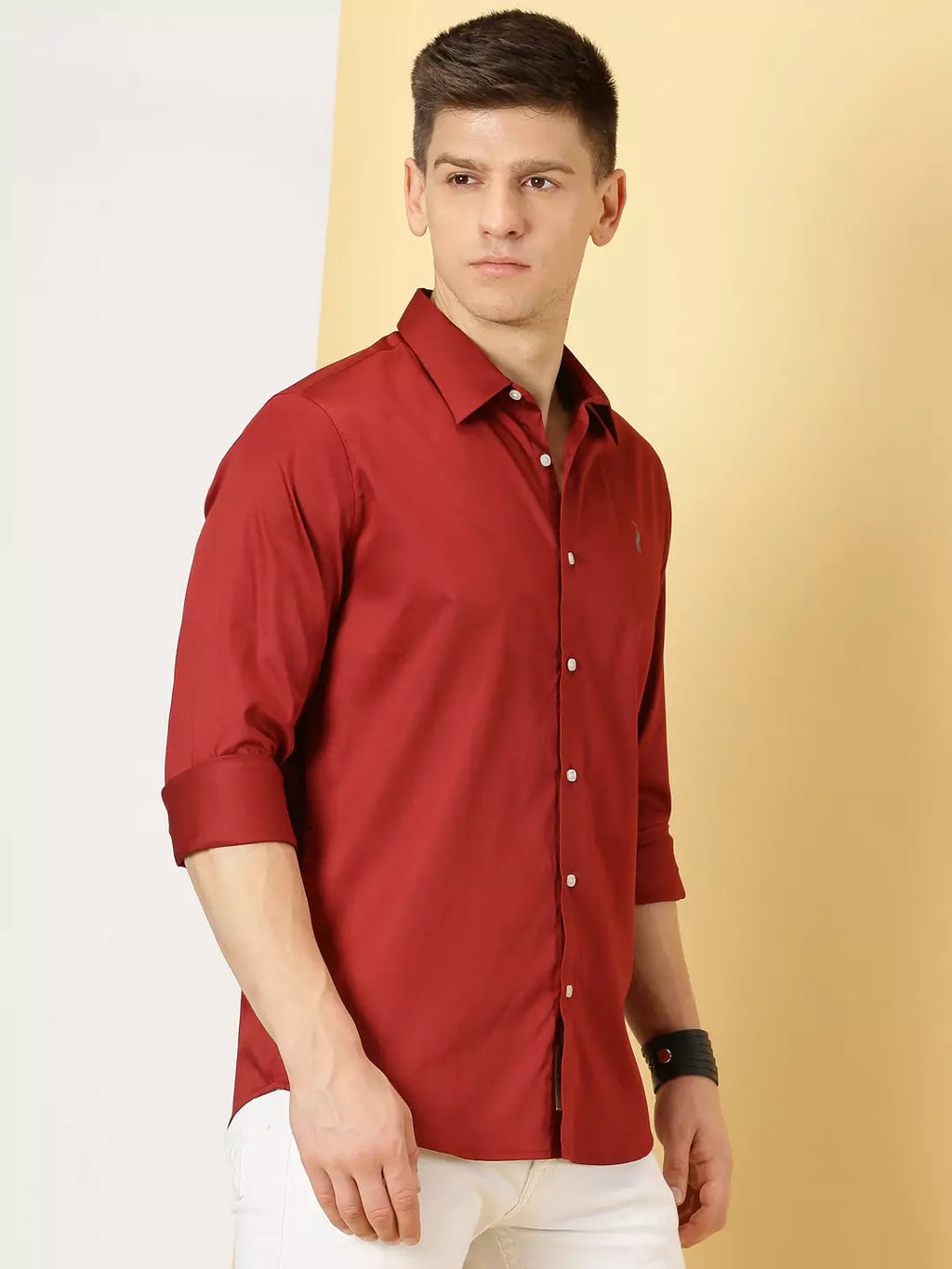 Thomas Scott Men Classic Slim Fit Long Sleeves Casual Shirt