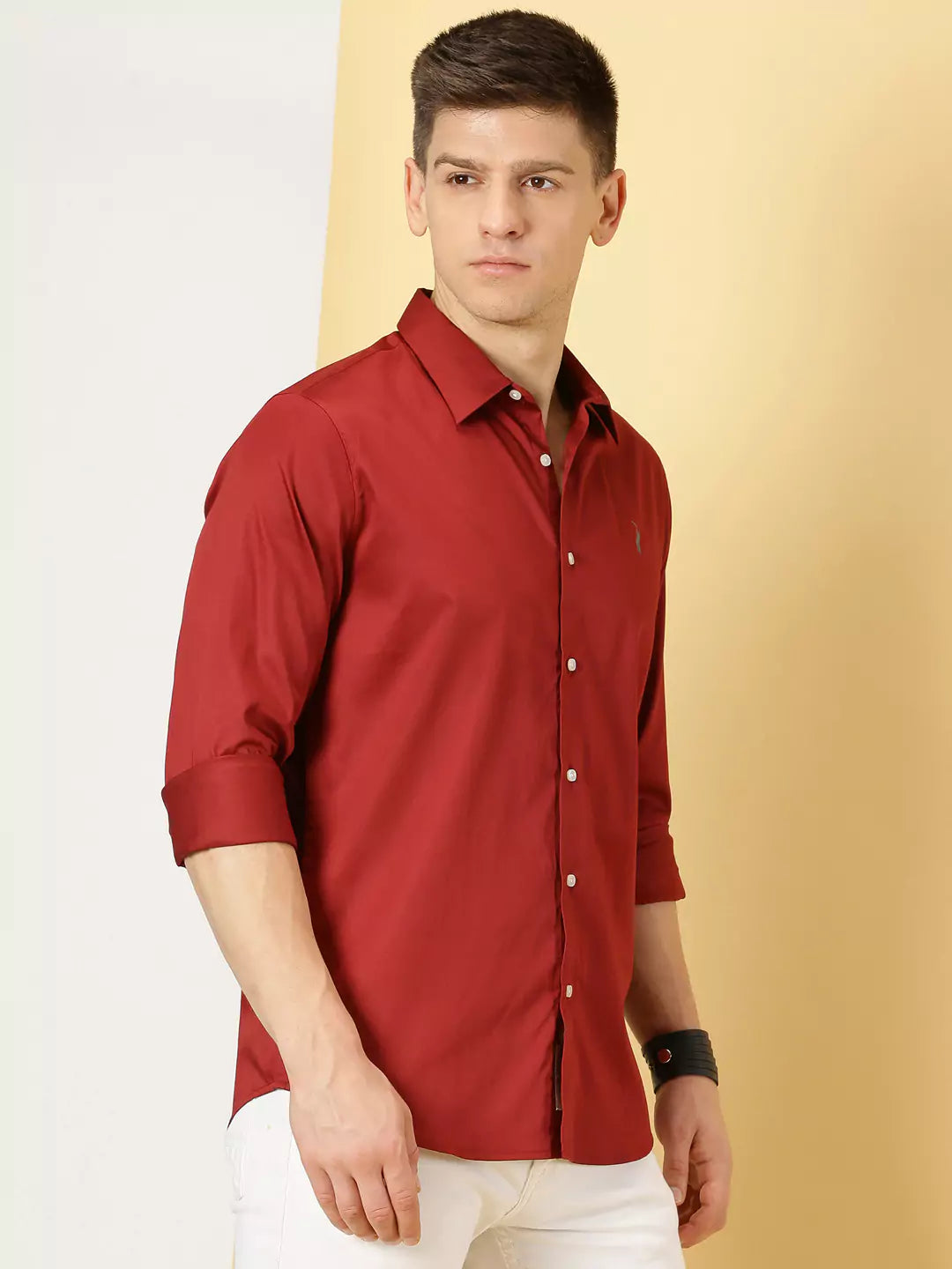 Thomas Scott Men Classic Slim Fit Long Sleeves Casual Shirt