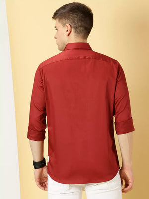 Thomas Scott Men Classic Slim Fit Long Sleeves Casual Shirt