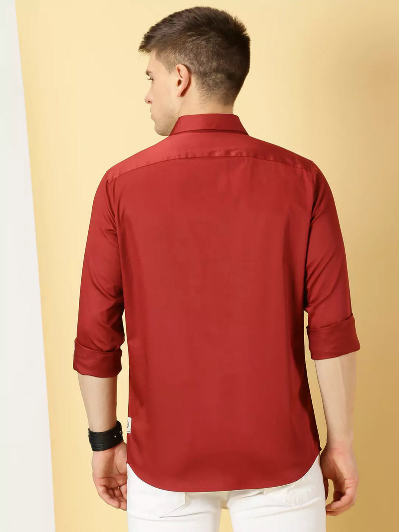 Thomas Scott Men Classic Slim Fit Long Sleeves Casual Shirt