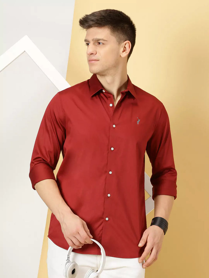 Thomas Scott Men Classic Slim Fit Long Sleeves Casual Shirt