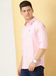 Peach Classic Slim Fit Long Sleeves Casual Shirt For Men