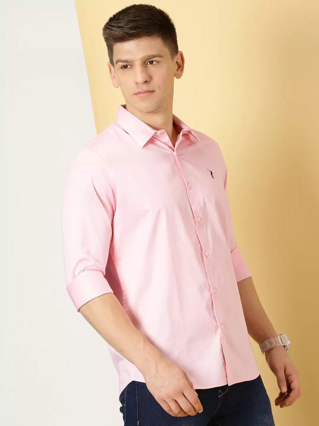 Thomas Scott Men Classic Slim Fit Long Sleeves Casual Shirt