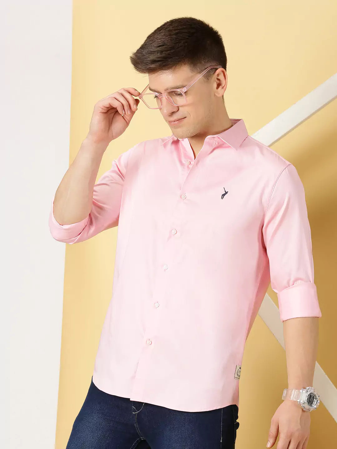 Thomas Scott Men Classic Slim Fit Long Sleeves Casual Shirt