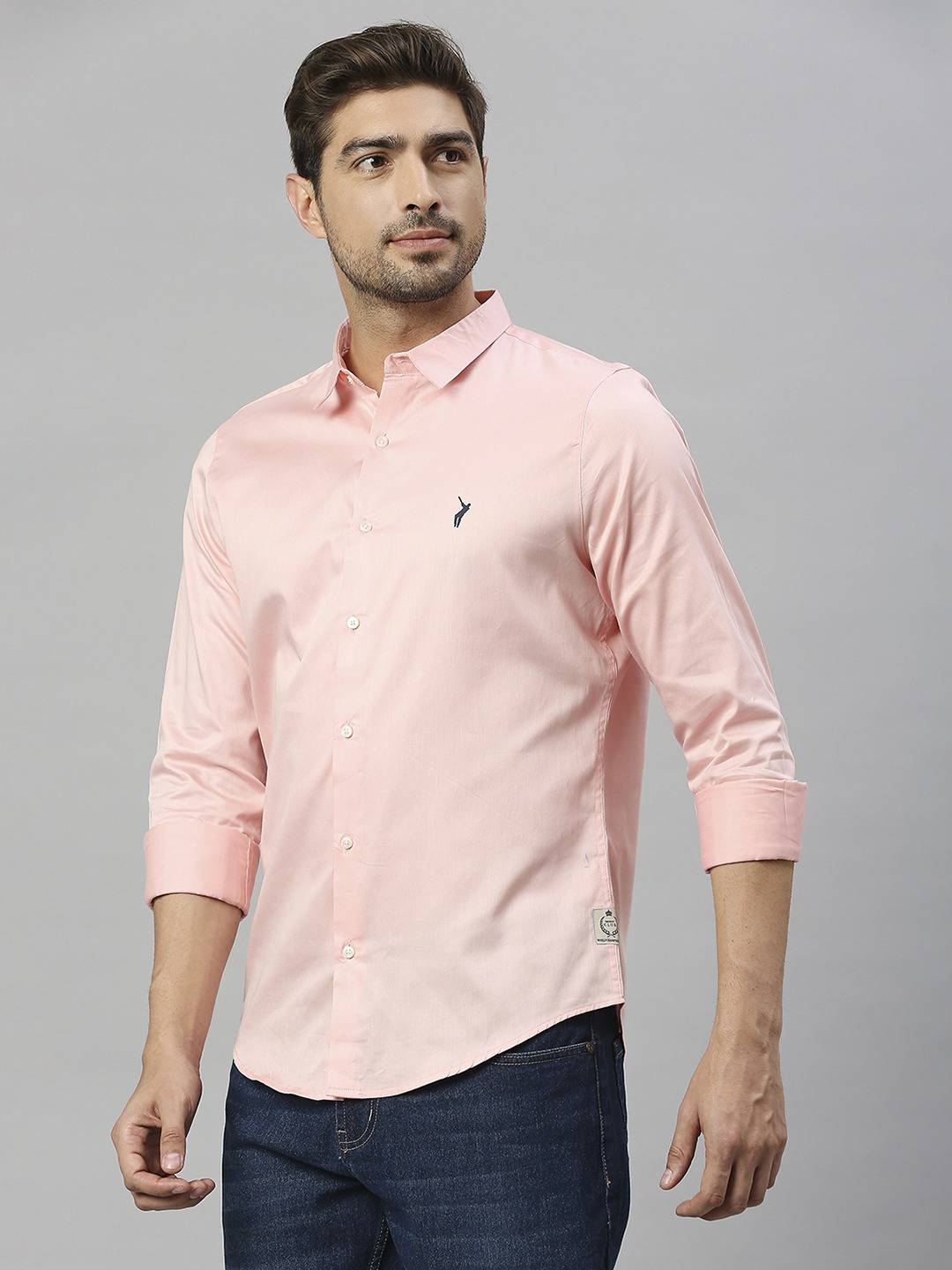 Thomas Scott Men Classic Slim Fit Spread Collar Casual Shirt