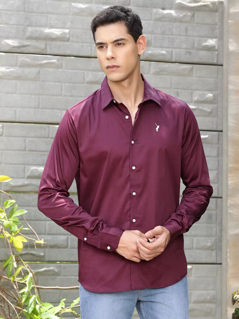 Thomas Scott Men Classic Slim Fit Spread Collar Casual Shirt