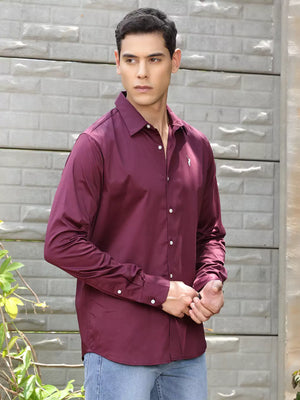 Thomas Scott Men Classic Slim Fit Spread Collar Casual Shirt
