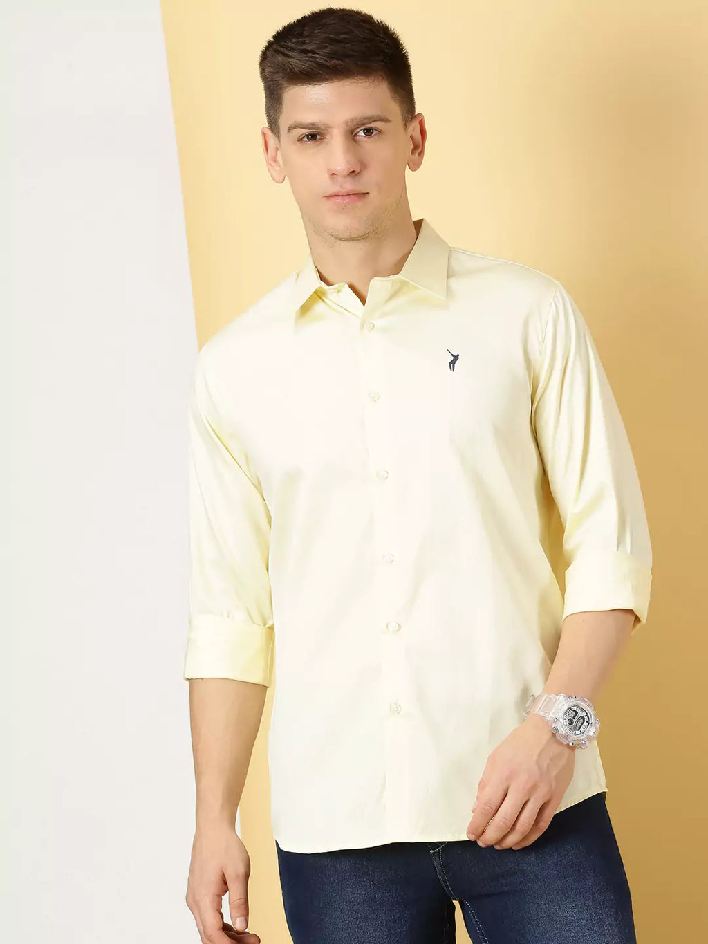 Thomas Scott Men Classic Slim Fit Long Sleeves Casual Shirt
