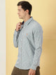 Micro Checks Classic Slim Fit Cotton Casual Shirt For Men
