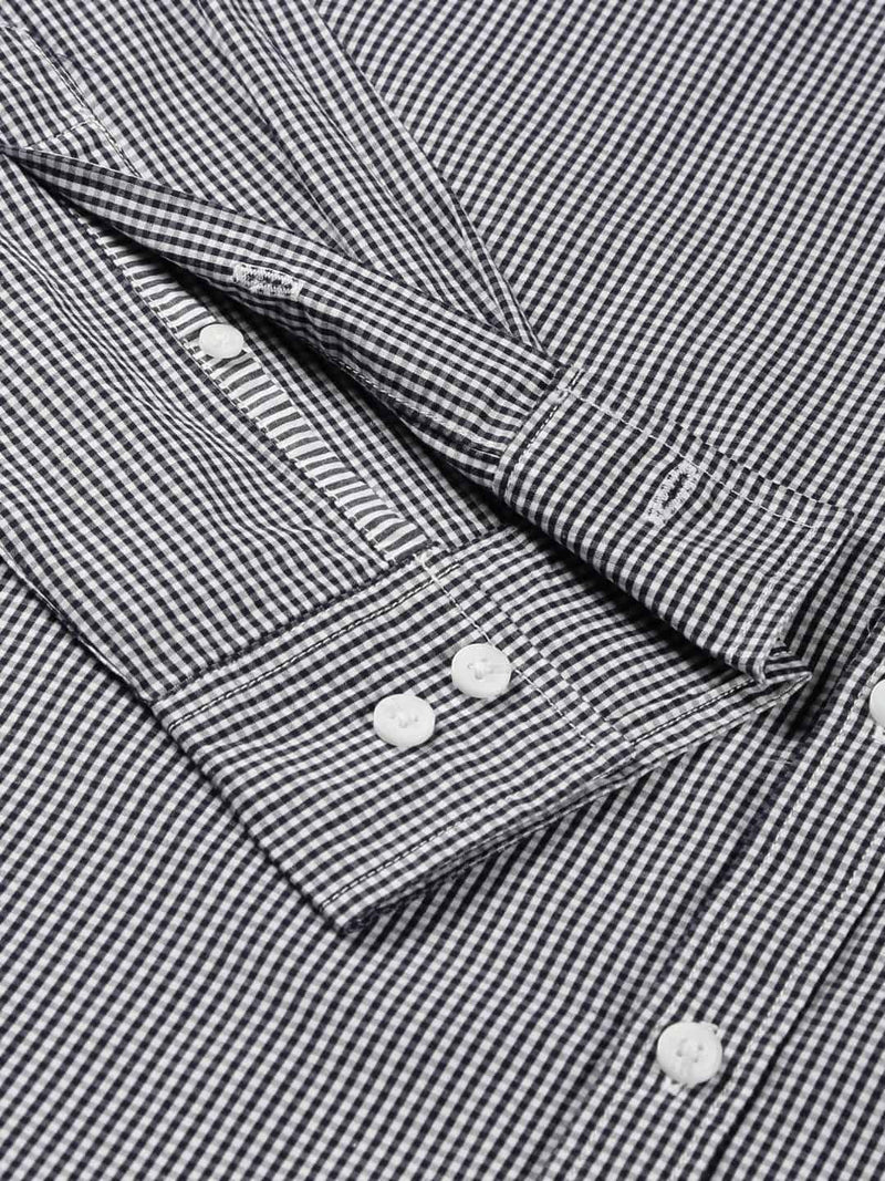 Thomas Scott Men Classic Slim Fit Micro Checked Pure Cotton Casual Shirt