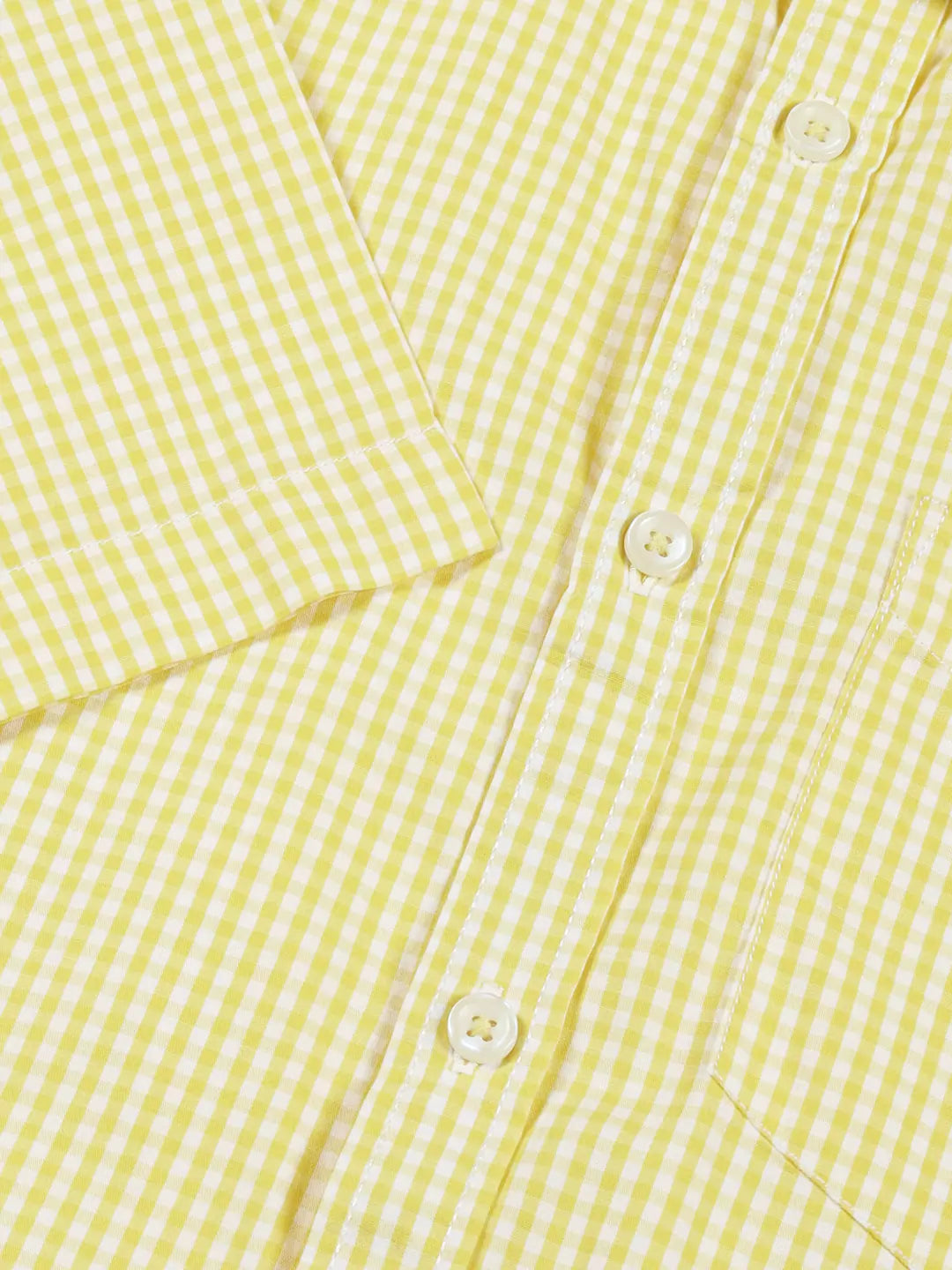 Thomas Scott Men Standard Slim Fit Checked Pure Cotton Casual Shirt