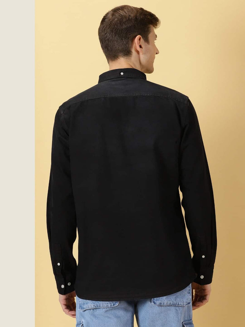 Thomas Scott Men Premium Slim Fit Button-Down Collar Twill Pure Cotton Casual Shirt