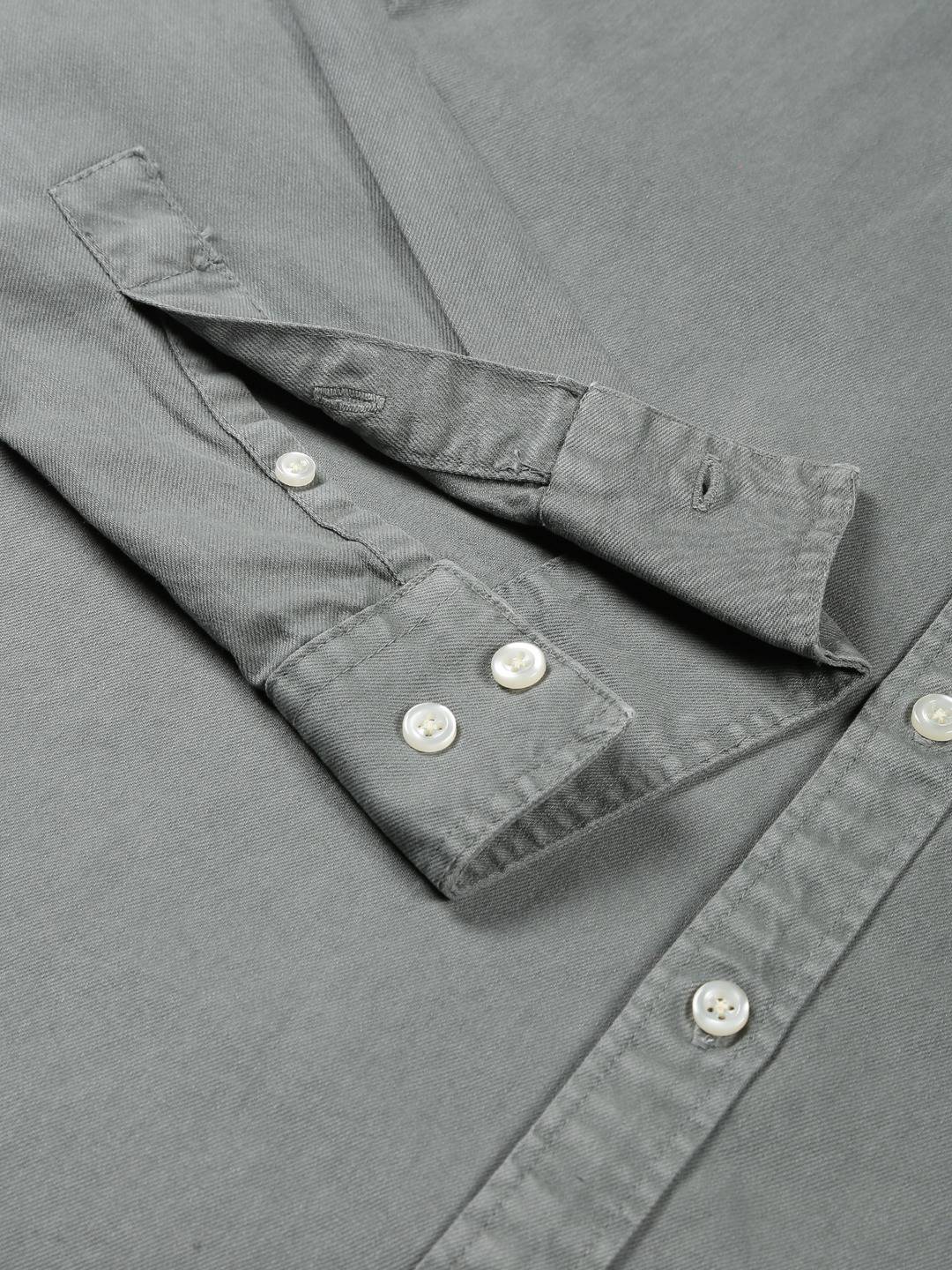 Thomas Scott Men Premium Slim Fit Twill Pure Cotton Casual Shirt