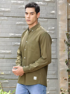 Thomas Scott Men Premium Slim Fit Button-Down Collar Casual Shirt