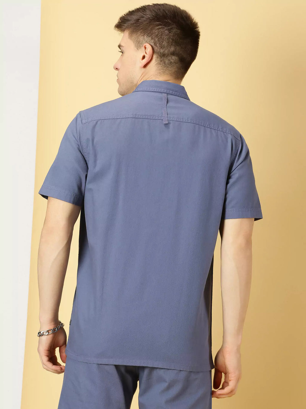 Thomas Scott Men Standard Spread Collar Cotton Oversized Casual Shirt