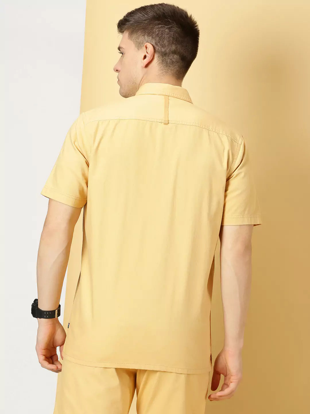 Thomas Scott Men Spread Collar Twill Weave Pure Cotton Casual Shacket