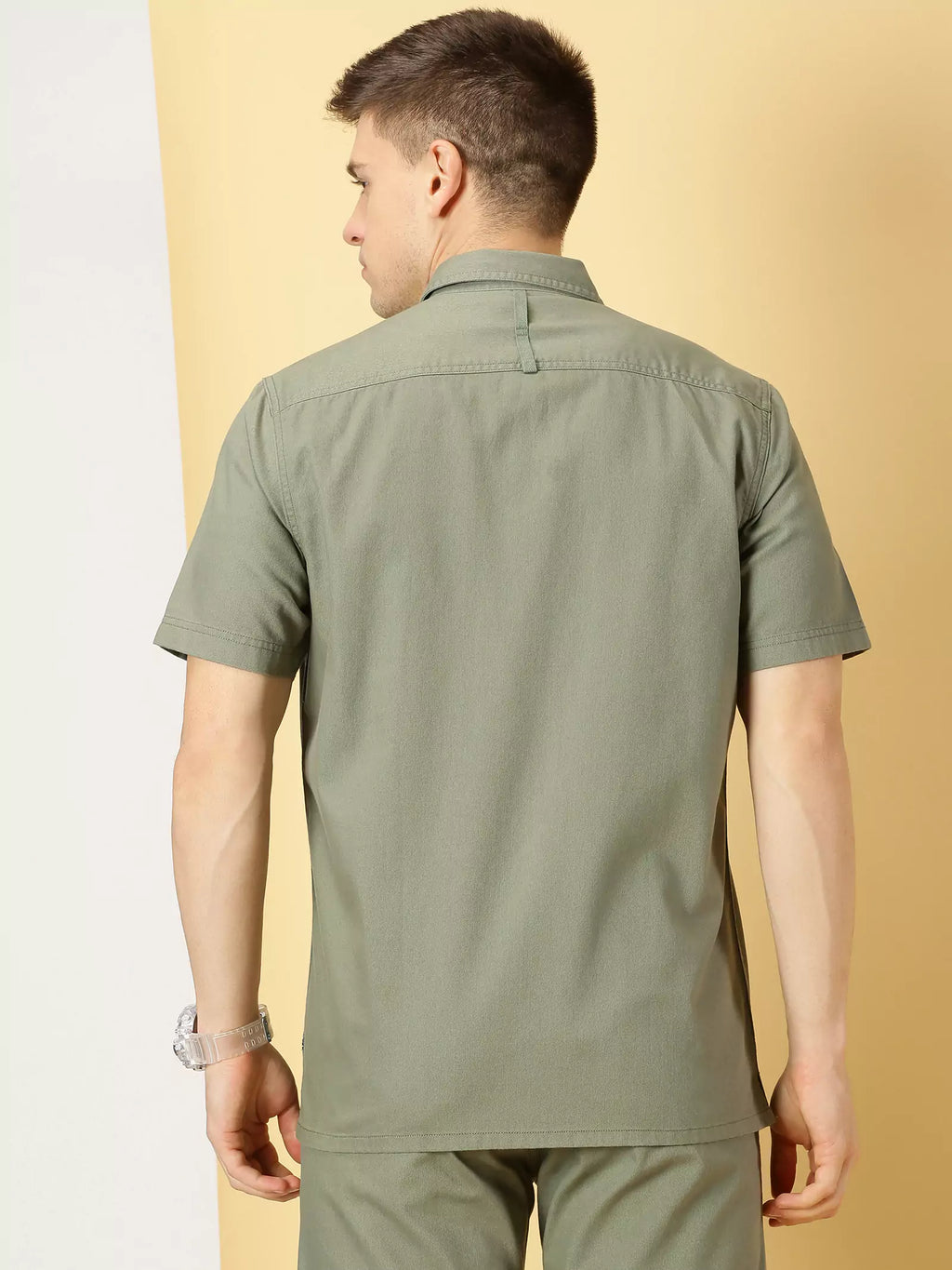 Thomas Scott Men Standard Oversized Twill Weave Pure Cotton Casual Shirt