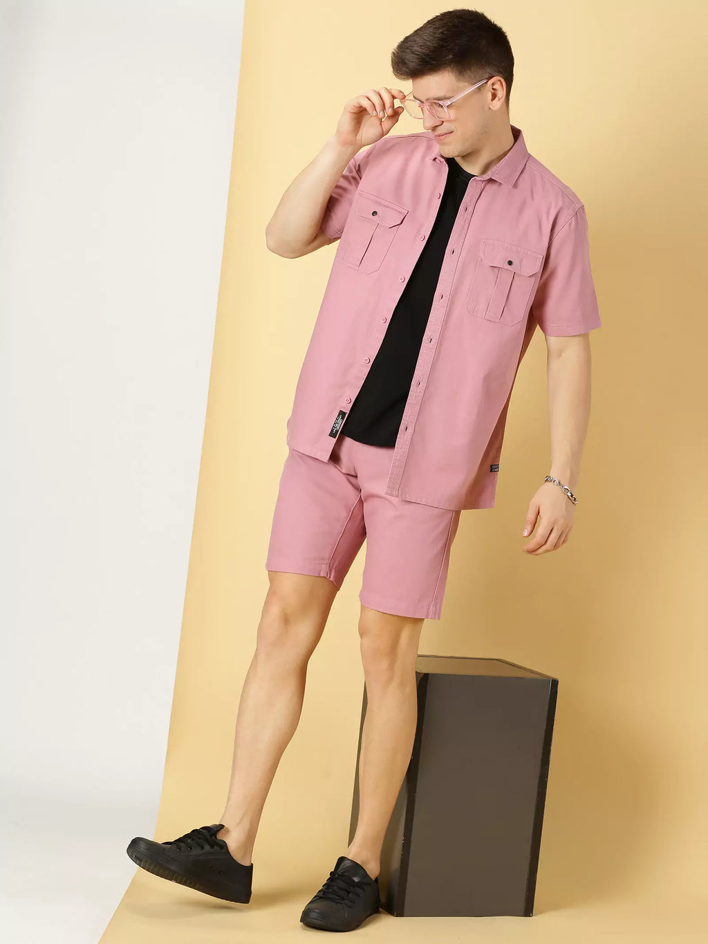 Thomas Scott Men Standard Oversized Twill Weave Pure Cotton Casual Shirt