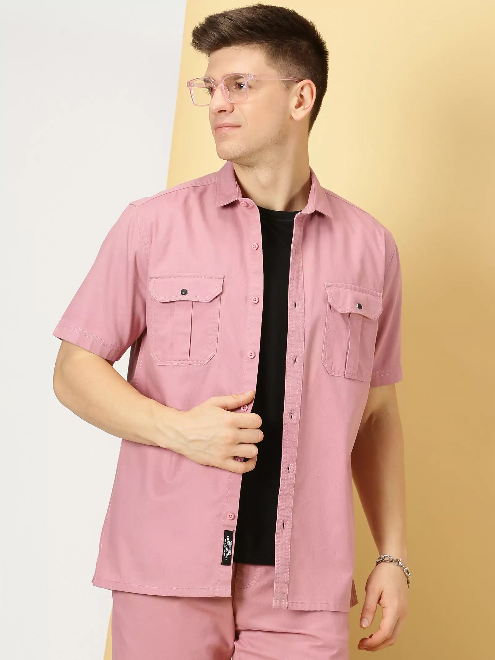 Thomas Scott Men Standard Oversized Twill Weave Pure Cotton Casual Shirt