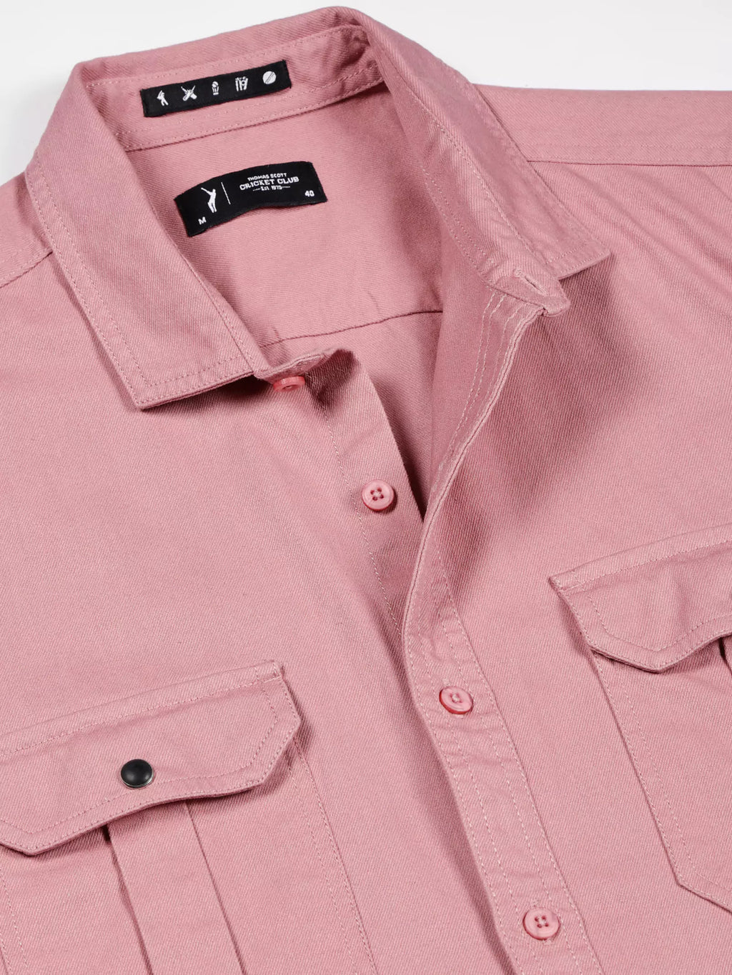 Thomas Scott Men Standard Oversized Twill Weave Pure Cotton Casual Shirt