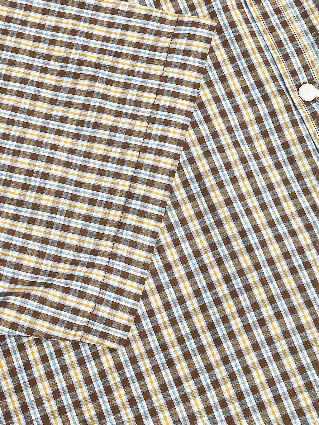 Thomas Scott Men Plus Size Premium Gingham Checked Pure Cotton Casual Shirt