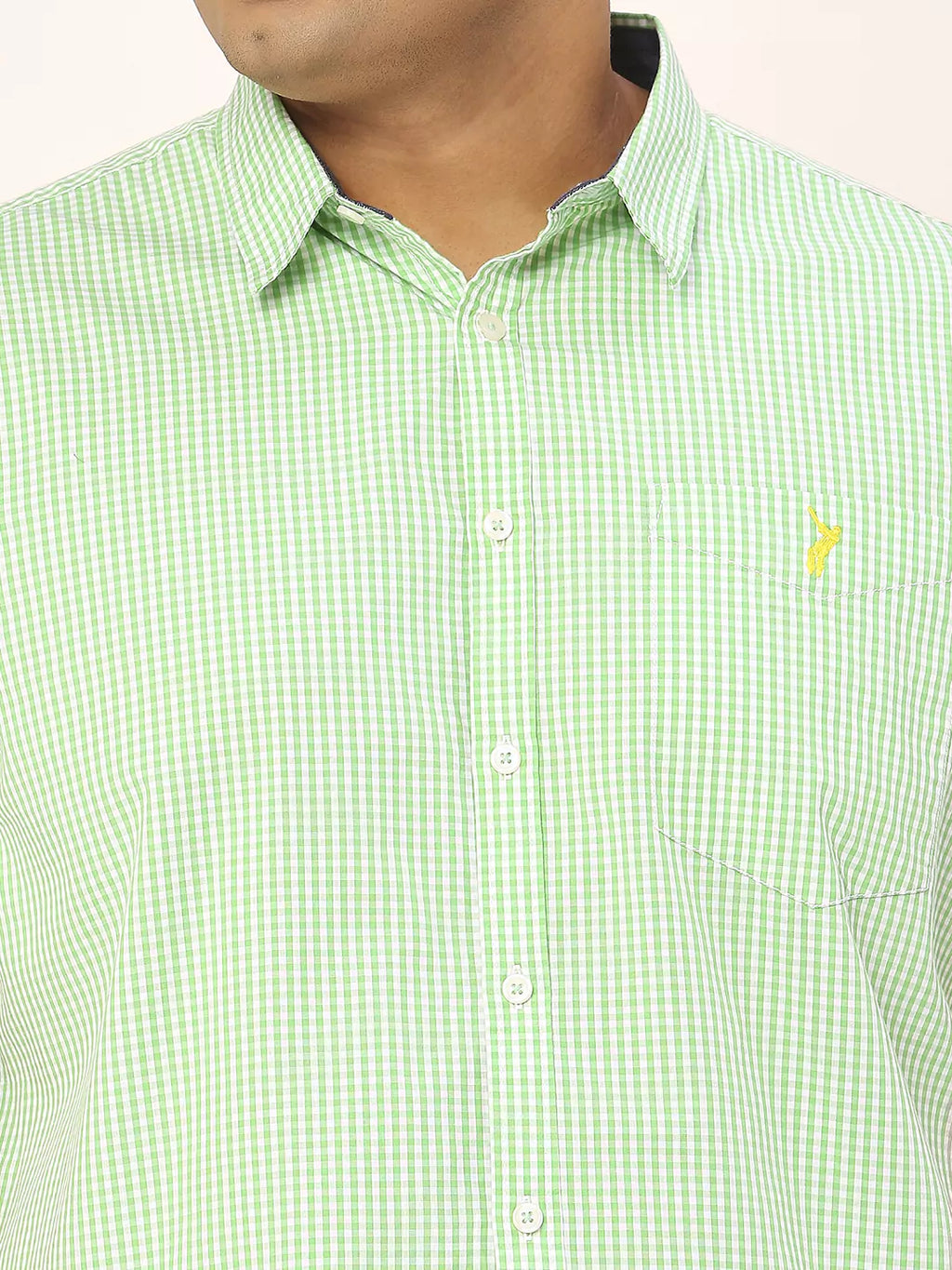 Thomas Scott Men Plus Size Standard Micro Checked Cotton Casual Shirt