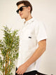 White Premium Cutaway Collar Solid Cotton Slim Fit Casual Shirt For Men