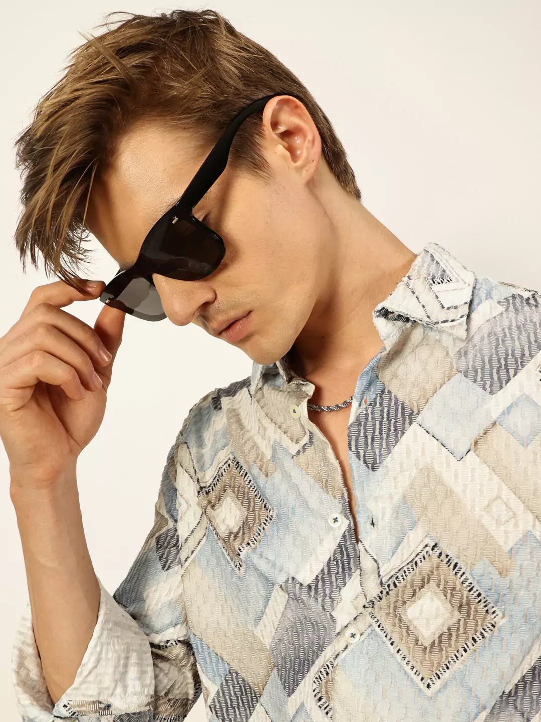 Thomas Scott Men Premium Slim Fit Opaque Printed Casual Shirt