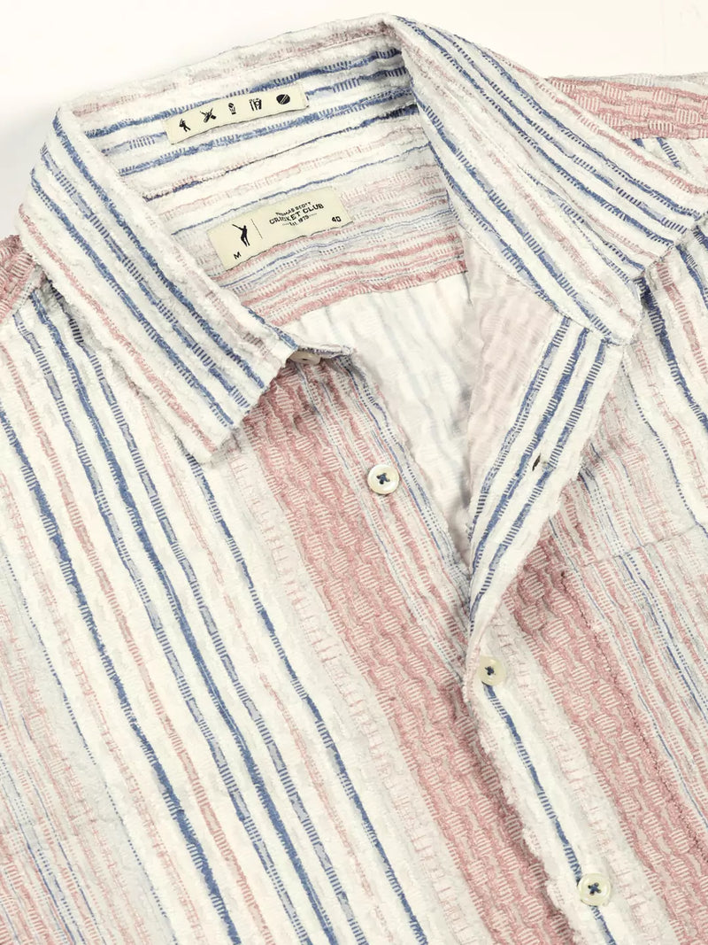 Thomas Scott Men Premium Slim Fit Opaque Striped Casual Shirt
