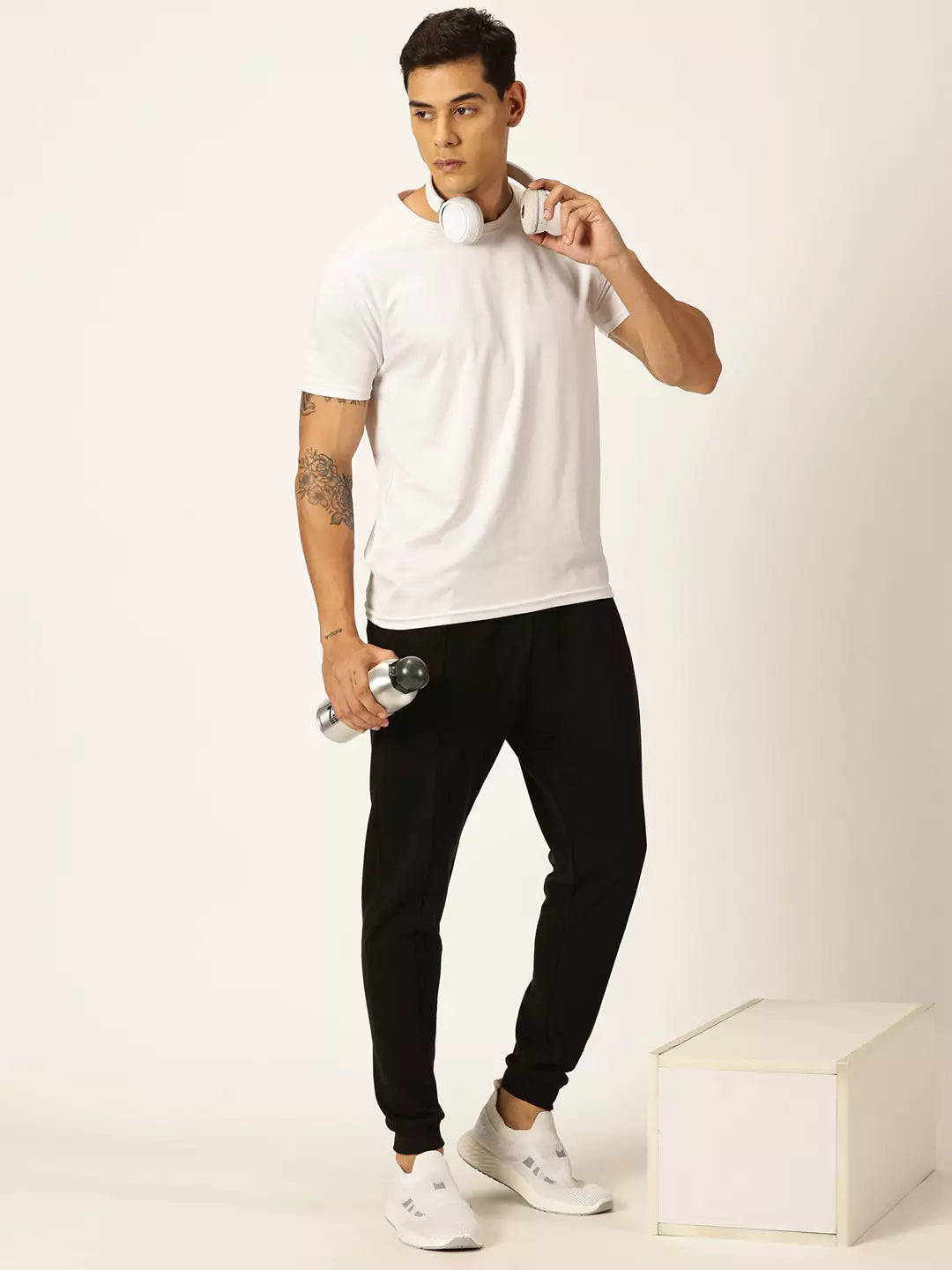 Thomas Scott Men Mid-Rise Straight-Fit Joggers