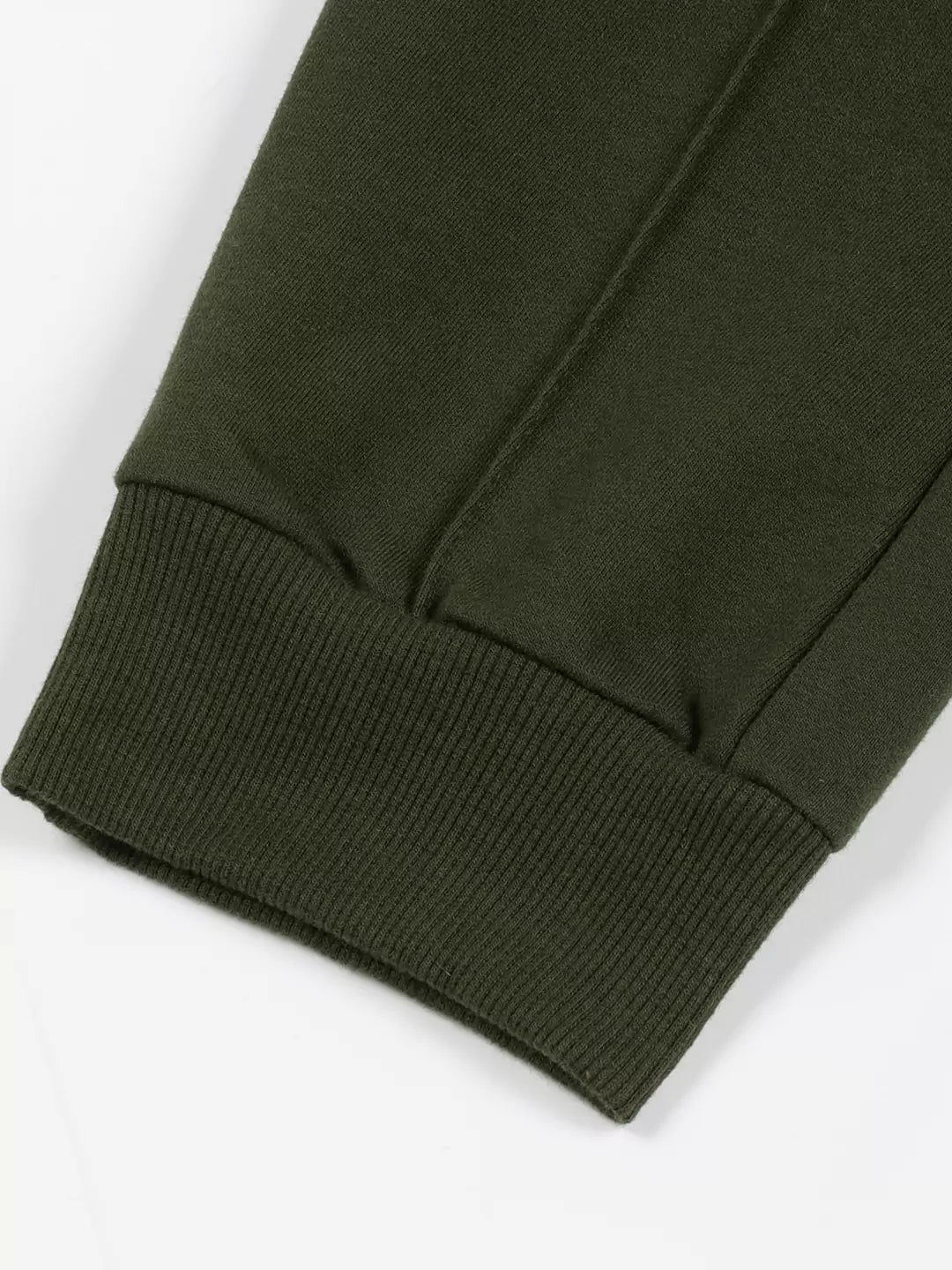 Kombu Green Straight-Fit Mid Rise Solid Joggers For Men