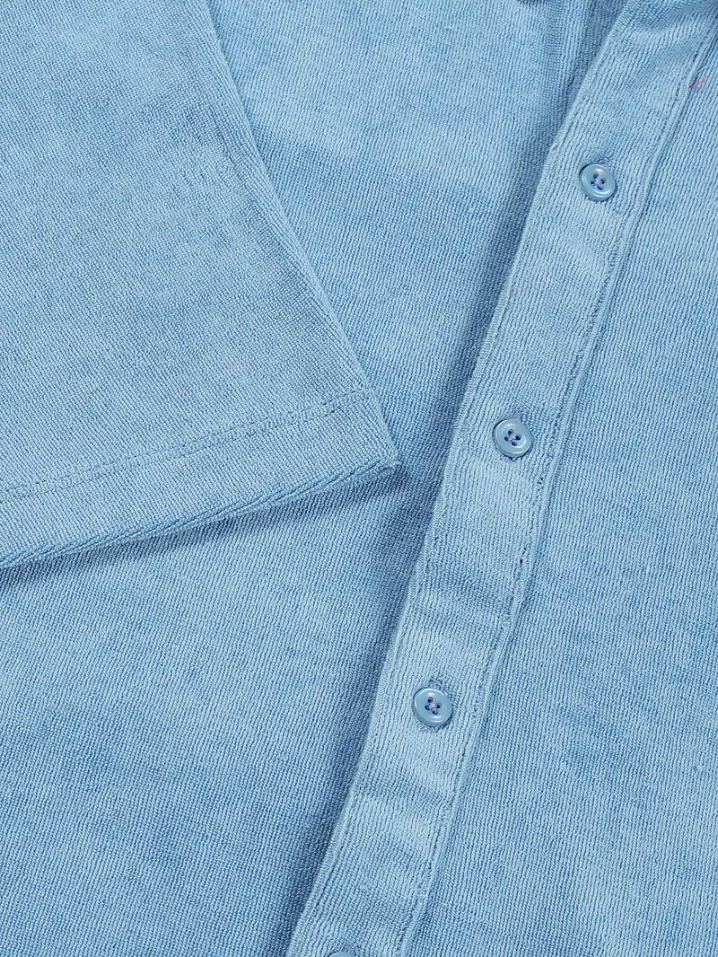 Thomas Scott Men Premium Spread Collar Solid Cotton Relaxed Fit Casual Shirt