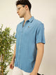 Thomas Scott Men Premium Spread Collar Solid Cotton Relaxed Fit Casual Shirt