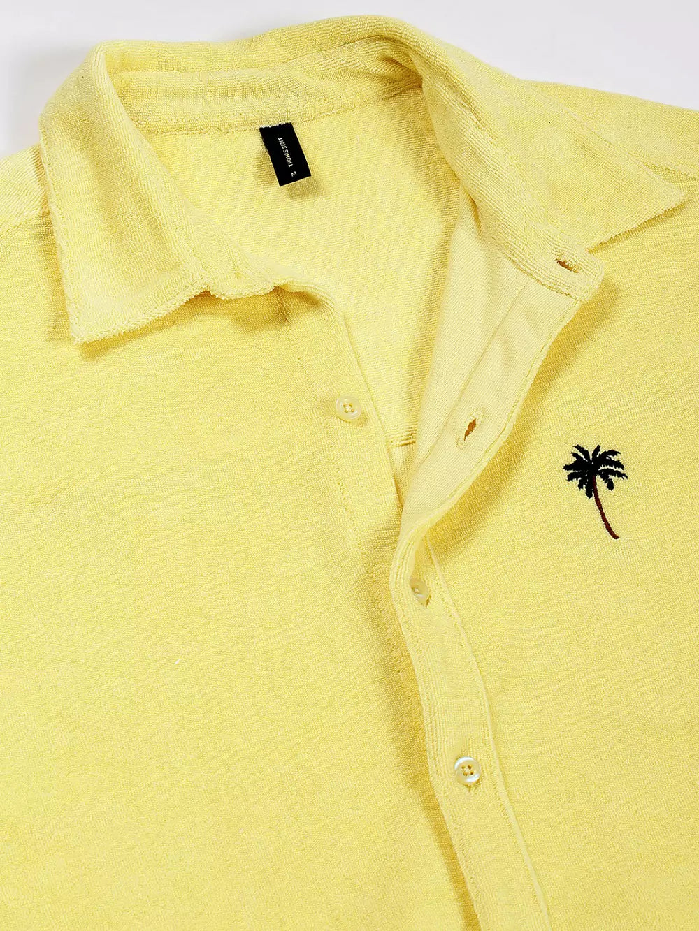 Thomas Scott Men Premium Spread Collar Solid Cotton Relaxed Fit Casual Shirt