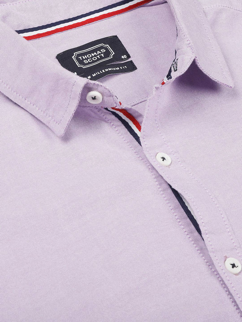 Thomas Scott Men Purple Relaxed Cotton Casual Sustainable Shirt