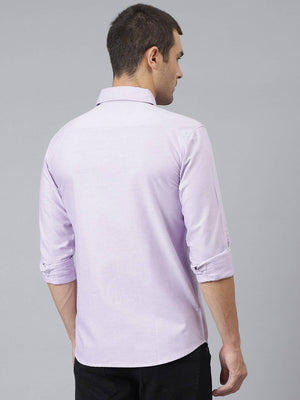 Thomas Scott Men Purple Relaxed Cotton Casual Sustainable Shirt